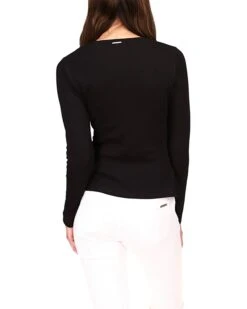 MICHAEL Michael Kors Petite Waffle Wrap Long Sleeve Top | Shirts & Tops -Michael Kors Sales Shop 61CfbO2meAL. AC SR736920