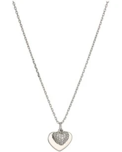 Michael Kors Precious Metal-Plated Sterling Silver Pavé Heart Necklace | Necklaces -Michael Kors Sales Shop 61CkACNigML. AC SR736920