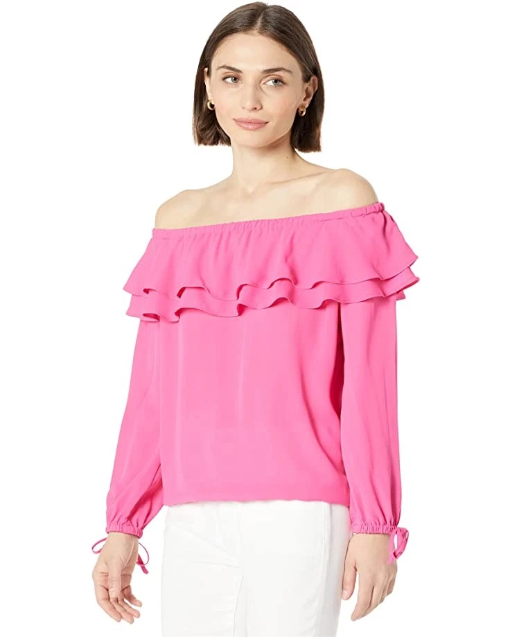 61K9fwyTPTL._AC_SR736920_.jpg MICHAEL Michael Kors Petite Ruffle Peasant Top | Shirts & Tops -Michael Kors Sales Shop 61K9fwyTPTL. AC SR736920
