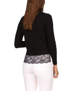MICHAEL Michael Kors Crop V-Neck with Lace Hem | Sweaters -Michael Kors Sales Shop 61OqkFkEw6L. AC SR736920