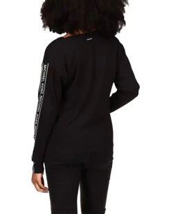 MICHAEL Michael Kors Waffle Logotape Long Sleeve Top | Shirts & Tops -Michael Kors Sales Shop 61S0AOok4QS. AC SR736920