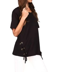 MICHAEL Michael Kors Lace-Up Tunic | Shirts & Tops -Michael Kors Sales Shop 61hUJz6PApS. AC SR736920