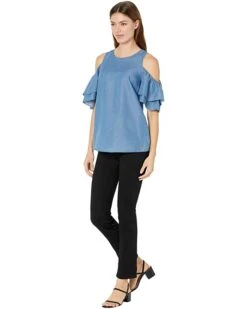 MICHAEL Michael Kors Tencel Cold-Shoulder Ruffle Top | Shirts & Tops -Michael Kors Sales Shop 61wbNXTybgL. AC SR736920
