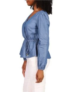 MICHAEL Michael Kors Long Sleeve Wrap Top | Shirts & Tops -Michael Kors Sales Shop 712B Wn2dzL. AC SR736920