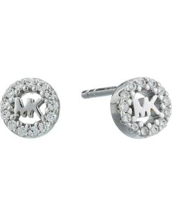 Michael Kors Precious Metal-Plated Sterling Silver Pavé Logo Studs Earrings -Michael Kors Sales Shop 718cK8SffiL. AC SR736920