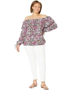 MICHAEL Michael Kors Plus Size Floral Ruffle Peasant Top | Shirts & Tops -Michael Kors Sales Shop 71CUYh3dvNL. AC SR736920