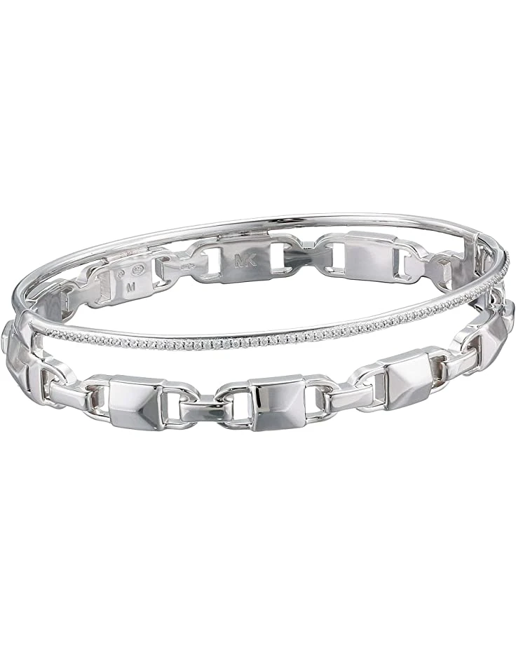 71FaA7B9yIL._AC_SR736920_.jpg Michael Kors Precious Metal-Plated Sterling Silver Mercer Link Pavé Halo Bangle Bracelet | Bracelets -Michael Kors Sales Shop 71FaA7B9yIL. AC SR736920