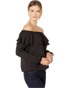 MICHAEL Michael Kors Ruffle Peasant Top | Shirts & Tops -Michael Kors Sales Shop 71JevagiroL. AC SR736920