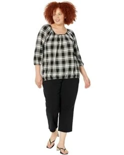 MICHAEL Michael Kors Plus Size Buffalo Check Peasant Top | Shirts & Tops 3 MICHAEL Michael Kors Plus Size Buffalo Check Peasant Top | Shirts & Tops -Michael Kors Sales Shop 71L1FDLNzPL. AC SR736920