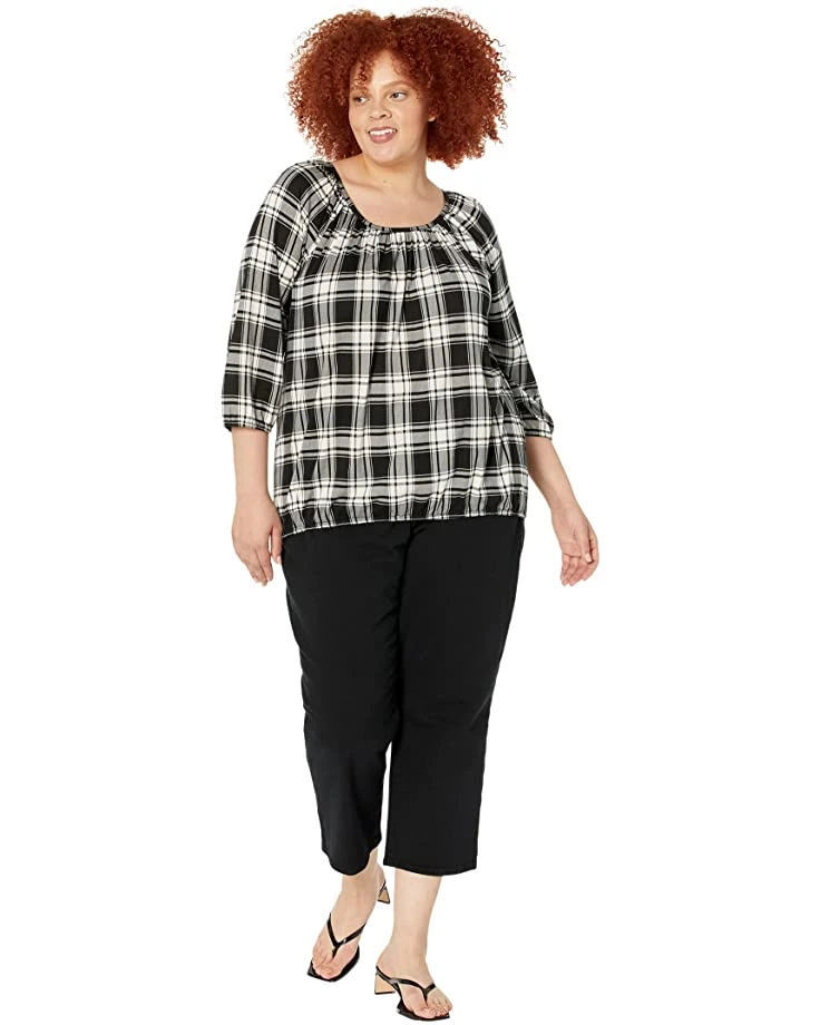 71L1FDLNzPL._AC_SR736920_.jpg MICHAEL Michael Kors Plus Size Buffalo Check Peasant Top | Shirts & Tops -Michael Kors Sales Shop 71L1FDLNzPL. AC SR736920