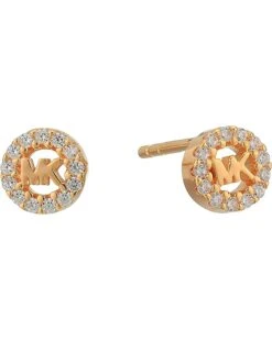 Michael Kors Precious Metal-Plated Sterling Silver Pavé Logo Studs Earrings -Michael Kors Sales Shop 71MJKsBdd5L. AC SR736920