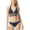 MICHAEL Michael Kors Chain Border Halter Bikini Top | Swimwear