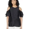 MICHAEL Michael Kors Satin Cold-Shoulder Top | Shirts & Tops