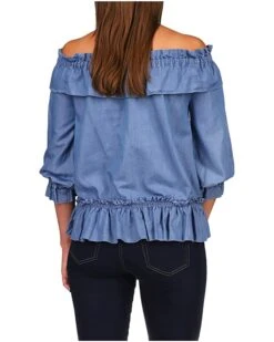 MICHAEL Michael Kors Bar Shoulder Ruffle Top | Shirts & Tops -Michael Kors Sales Shop 71SfpiT5f0L. AC SR736920