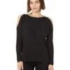MICHAEL Michael Kors Petite Waffle Stud Cold-Shoulder Top | Shirts & Tops