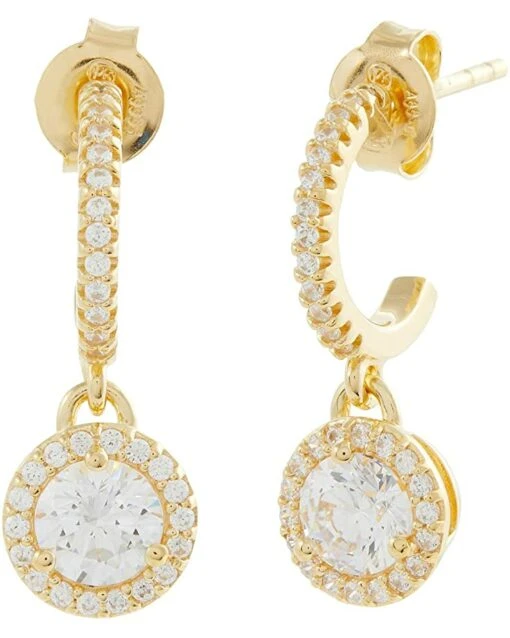 Michael Kors Kors MK Mini Hoops Earrings with Pave Halo Charm -Michael Kors Sales Shop 71Wyci18IJL. AC SR736920