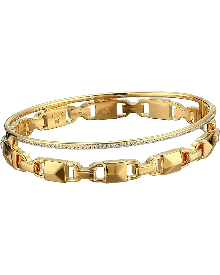 71YIsQ4Jw1L._AC_SR736920_.jpg Michael Kors Precious Metal-Plated Sterling Silver Mercer Link Pavé Halo Bangle Bracelet | Bracelets -Michael Kors Sales Shop 71YIsQ4Jw1L. AC SR736920