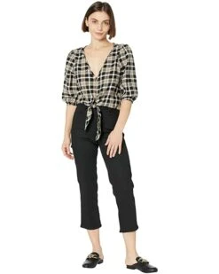 MICHAEL Michael Kors Petite Yarn-Dye Flannel Tie Front Top | Shirts & Tops -Michael Kors Sales Shop 71YKVTHWOxL. AC SR736920