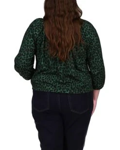 MICHAEL Michael Kors Plus Size Mega Cheetah Peasant Top | Shirts & Tops -Michael Kors Sales Shop 71aHh7yYRzS. AC SR736920