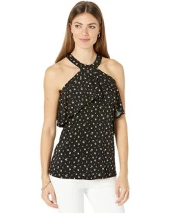 MICHAEL Michael Kors Floral Flounce Halter | Shirts & Tops