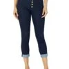 MICHAEL Michael Kors Izzy Skinny Roll Hem Jeans in Dark Rinse Wash