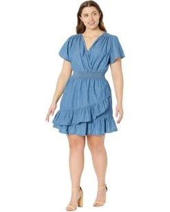 MICHAEL Michael Kors Plus Size Short Sleeve Tencel Wrap Dress | Dresses -Michael Kors Sales Shop 71ksU5zW3ZL. AC SR736920