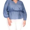 MICHAEL Michael Kors Plus Size Long Sleeve Wrap Top | Shirts & Tops