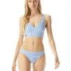 MICHAEL Michael Kors Logo Stripe V-Neck Crop Top | Swimwear