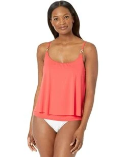 MICHAEL Michael Kors Iconic Solids Double Layer Tankini Top | Swimwear -Michael Kors Sales Shop 71sGFEYTv1L. AC SR736920