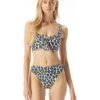 MICHAEL Michael Kors Leopard Lace-Up Bralette Top | Swimwear