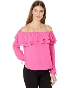 MICHAEL Michael Kors Ruffle Peasant Top | Shirts & Tops -Michael Kors Sales Shop 71yBQkDZWmL. AC SR736920