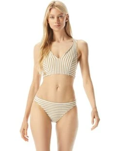 MICHAEL Michael Kors Logo Stripe V-Neck Crop Top | Swimwear 2 MICHAEL Michael Kors Logo Stripe V-Neck Crop Top | Swimwear -Michael Kors Sales Shop 71yLgd CIL. AC SR736920