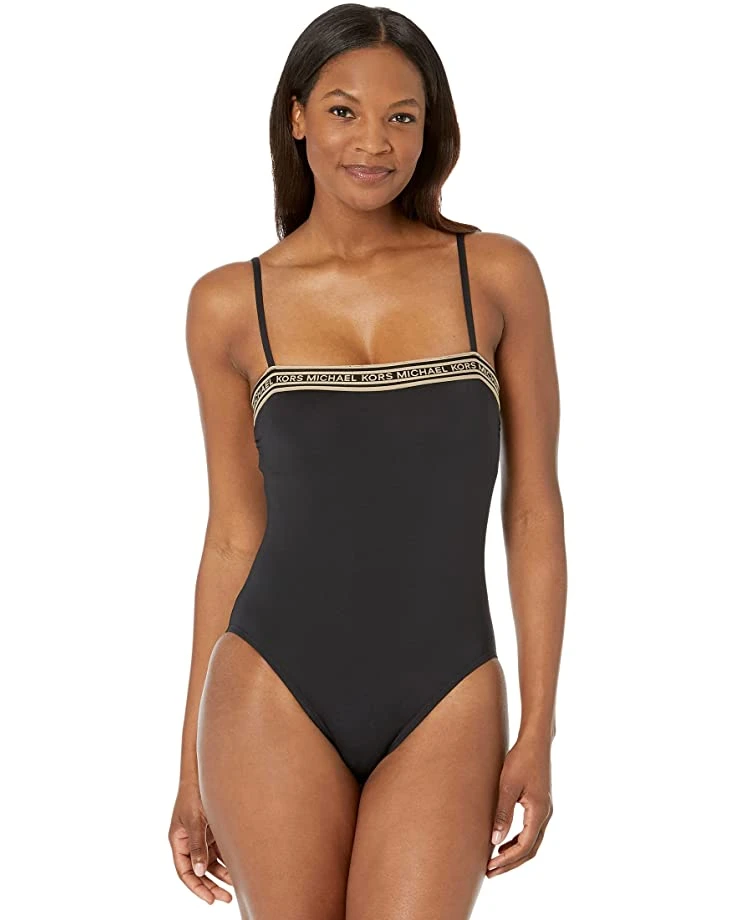 71ybh5w34FL._AC_SR736920_.jpg MICHAEL Michael Kors Logo Elastic Solids Square Neck One-Piece | Swimwear -Michael Kors Sales Shop 71ybh5w34FL. AC SR736920