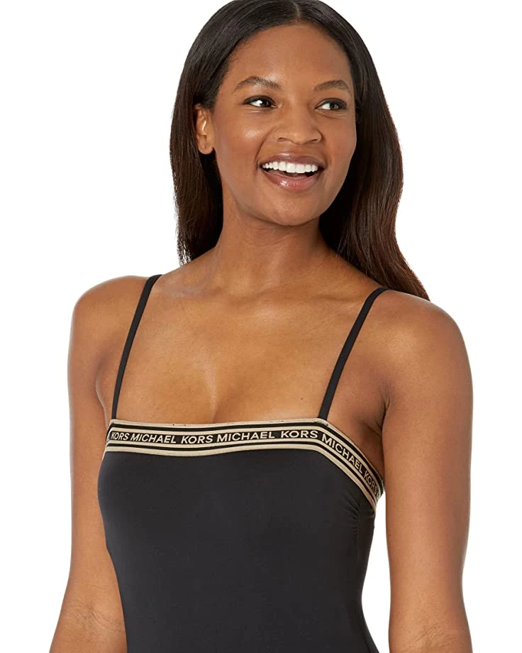 81HnIZTReVL._AC_SR736920_.jpg MICHAEL Michael Kors Logo Elastic Solids Square Neck One-Piece | Swimwear -Michael Kors Sales Shop 81HnIZTReVL. AC SR736920