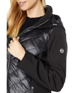 MICHAEL Michael Kors Mixed Softshell and Quilted Puffer M525378FZ | Coats & Outerwear 2 MICHAEL Michael Kors Mixed Softshell and Quilted Puffer M525378FZ | Coats & Outerwear -Michael Kors Sales Shop 81LGZhis0RL. AC SR736920