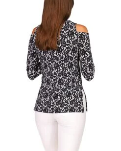 MICHAEL Michael Kors Lace Long Sleeve Cold-Shoulder Top | Shirts & Tops -Michael Kors Sales Shop 81OoQScwF L. AC SR736920