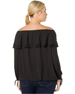 MICHAEL Michael Kors Plus Size Ruffle Peasant Top | Shirts & Tops -Michael Kors Sales Shop 81XQ uGHzvL. AC SR736920