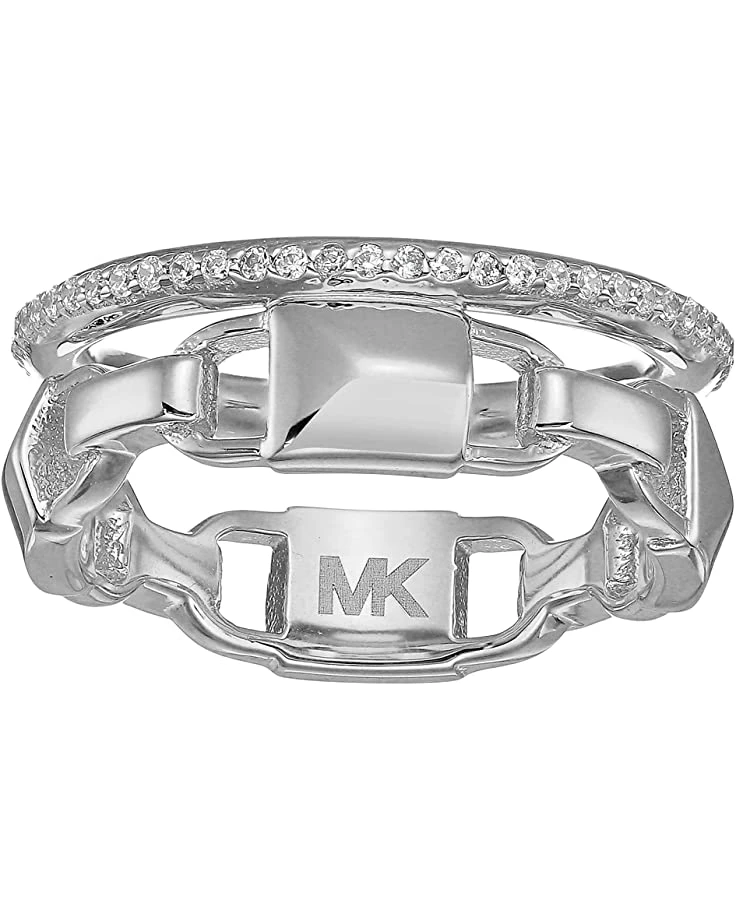 81fy5WqebKL._AC_SR736920_.jpg Michael Kors Precious Metal-Plated Sterling Silver Mercer Link Pavé Halo Ring | Rings -Michael Kors Sales Shop 81fy5WqebKL. AC SR736920