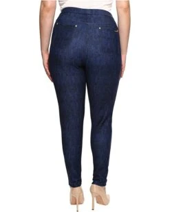 MICHAEL Michael Kors Plus Size Denim Pull-On Leggings in Blue Indigo | Jeans -Michael Kors Sales Shop 81oCijmW40L. AC SR736920
