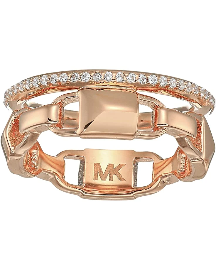 81t6A6BIfL._AC_SR736920_.jpg Michael Kors Precious Metal-Plated Sterling Silver Mercer Link Pavé Halo Ring | Rings -Michael Kors Sales Shop 81t6A6BIfL. AC SR736920
