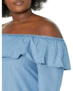 MICHAEL Michael Kors Plus Size Tencel Ruffle Top | Shirts & Tops 2 MICHAEL Michael Kors Plus Size Tencel Ruffle Top | Shirts & Tops -Michael Kors Sales Shop 91BpB 3tqoL. AC SR736920