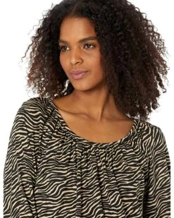 MICHAEL Michael Kors Tiger Peasant Top | Shirts & Tops -Michael Kors Sales Shop 91a996L1LwL. AC SR736920
