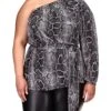 MICHAEL Michael Kors Plus Size Snake One Shoulder Tunic | Shirts & Tops