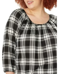 MICHAEL Michael Kors Plus Size Buffalo Check Peasant Top | Shirts & Tops 2 MICHAEL Michael Kors Plus Size Buffalo Check Peasant Top | Shirts & Tops -Michael Kors Sales Shop 91ye1lVHzvL. AC SR736920